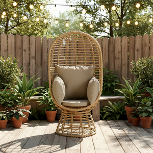 Leisure Modern Outdoor Rattan <b>Swing</b> & <b>Hammock</b> Chair Set With Bird Nest Design for Living Room Hotel Outdoor Furniture - Product Image 1