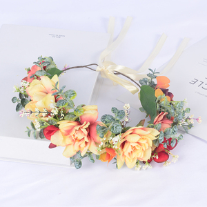 Nouvelle Guirlande Florale Hybride de Créateur, Vente Directe Usine, Accessoires de Coiffure, Couronne, Accessoires Cheveux - Product Image 6