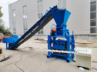 QT4-35 mesin bata lini produksi termasuk mixer dan conveyor semen blok mesin produksi