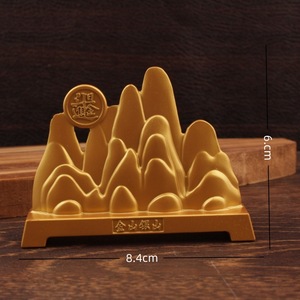 Portalápices de metal con diseño de montaña, decoración de escritorio de aleación de oro y plata para estudio y uso en el hogar u oficina - Product Image 4