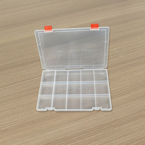 Transparent PP Plastic <b>Storage</b> <b>Box</b> 15 Compartment Fixed Grid For Jewelry Beads <b>Small</b> Items Electronics Organizers Desktop - Product Image 3