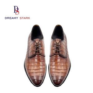 Chaussures Oxford à lacets en cuir véritable imprimé pour homme - Confortables, souples, respirantes, antidérapantes - Idéales pour le printemps/été et les mariages - Product Image 5