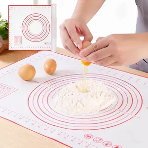 customized full size indestructible macaroon bread large pastry nonstick fiberglass kitchen silicone baking mat with measurement