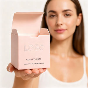 Boîte d'emballage de crème pour les yeux en carton rigide de haute qualité, écologique, personnalisée, avec texture gaufrée, laminage mat, doublure en éponge - Product Image 3