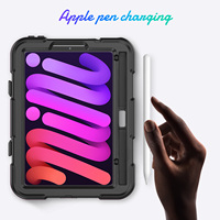 Étui de protection complet pour tablette iPad Mini 6 8.3 pouces/Mini 7th Gen protecteur d'écran intégré béquille couverture robuste