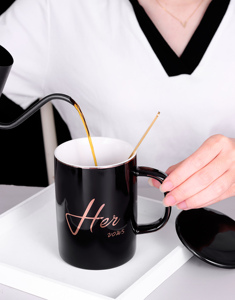 Minimal Design Home Gift <b>Mug</b> <b>Set</b> Ceramic <b>Coffee</b> Cup Personalized <b>Mugs</b> Tea Cups Ceramic <b>Coffee</b> <b>Mug</b> With Lid - Product Image 5