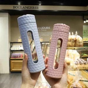 Glass Water Cup 400Ml Double Walled With Tea Filter Portable Unisex Travel Use - Product Image 3