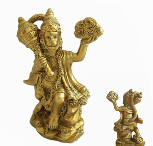Ornements sculptés en résine de style sud-est asiatique transfrontalier, représentant le Dieu singe Hanuman, le Bouddha indien et l'éléphant, objets décoratifs artisanaux - Product Image 2
