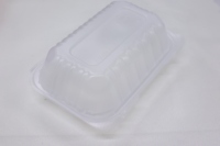 Boîtes alimentaires à emporter 6 pouces * 9 pouces, récipients de préparation des repas MFPP, compatibles micro-ondes, en plastique blanc à charnière, boîtes à emporter