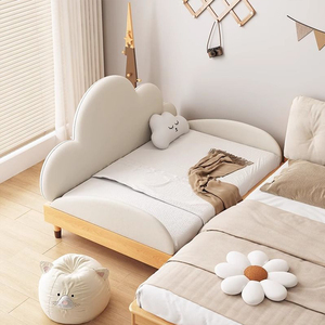 Letto per Bambini a Forma di Nuvola Estraibile Vendita Calda Letto per Bambini Estensibile in Legno Stile Crema Letto per Bambini Sicuro con Ringhiere - Product Image 6