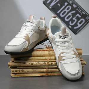 Men's Gym Skateboarding Shoes-Thick Sole Mesh Lace-Up Anti-Slippery Fashion Trend Casual Sneakers-<b>Canvas</b> Upper Rubber Outsole - Product Image 4