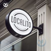 Boîte à lumière LED circulaire entièrement automatique Logo personnalisé Panneau publicitaire extérieur rotatif double face Boîte à lumière murale suspendue