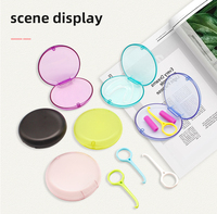 Boîte d'alignement dentaire polyvalente avec miroir Étui de retenue de prothèse dentaire en plastique pour l'hygiène buccale et le nettoyage