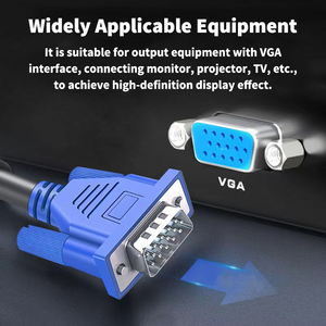 Cáp Dữ Liệu VGA 1.5M VGA4 + 5 Tốc Độ Truyền Tải Cao Truyền Âm Thanh Video 1080P Cho Màn Hình Máy Tính Xách Tay Cáp HD Cáp Video VGA - Product Image 6