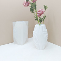 Moule en Silicone Grand Pot de Fleurs Nordic Shell pour Plâtre, Béton, Bricolage Vase Ciment Fabrication d'Art
