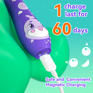 <span class=keywords><strong>Cepillo</strong></span> de <span class=keywords><strong>Dientes</strong></span> Eléctrico de Silicona para Bebés, Diseño de Delfín, Marca OEM Seago, con Luz LED de Colores - Product Image 4