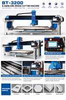 Machine de découpe à pont CNC 5 axes de haute précision avec service après-vente 24h/24 pour la découpe de pierre, granit, marbre et carrelage