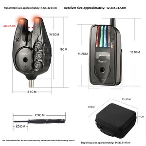 Set di avvisatori acustici wireless JY-82 per la <span class=keywords><strong>pesca</strong></span> alla carpa con ricevitore, indicatore di abboccata a LED impermeabile per la <span class=keywords><strong>pesca</strong></span> notturna - Product Image 3