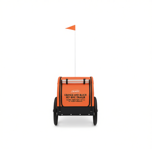 Remolque para Bicicleta para Mascotas CITONWORLD, Tela Oxford Naranja, Resistente, para Aventuras al Aire Libre - Product Image 1