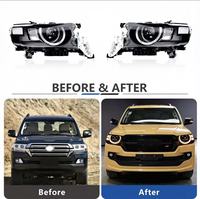 Ensemble de phares LED complets pour Land Cruiser LC200 2016-2021, lentille de protection modifiée, feux de jour DRL, lampe avant 12V 50W, paire