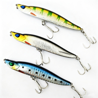 Alfa Sert Batar Tip Kalem Şekilli Yem Yapay Swimbait 3D Simülasyon Gözlü Üçlü İğneli Uzun Atışlı