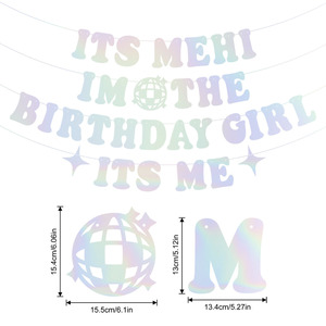 Guirnalda de <span class=keywords><strong>Feliz</strong></span> <span class=keywords><strong>Cumpleaños</strong></span> DIY para Niñas, Pancarta 'Es Mí, ¡Hola! Soy la Cumpleañera', Decoración para Fiestas de Cantantes - Product Image 2
