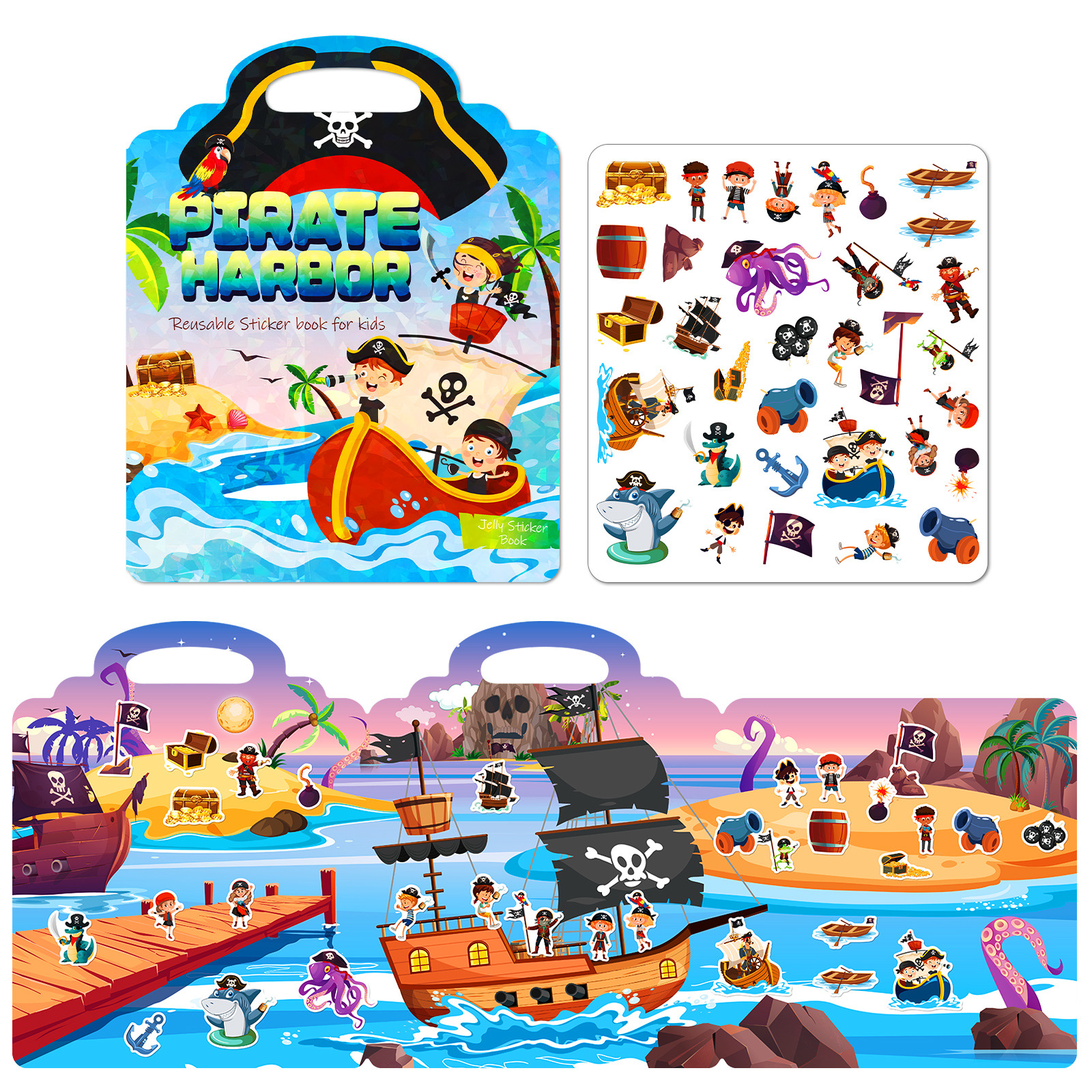 T 01041655 Livre autocollant gelée-port pirate