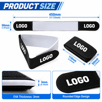 Sangle de ski personnalisée avec logo, fermeture auto-agrippante, rembourrage EVA, réutilisable, réglable, organisateur de câbles pour équipement de snowboard et de sports d'hiver