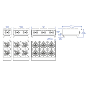 تخفيضات كبيرة على مجموعة طبخ مطعم تجاري من الفولاذ المقاوم للصدأ 6 شعلة طبق ساخن يعمل بالغاز - Product Image 6