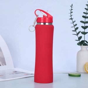 Stainless Steel Water Bottle With Modern Design Straw <b>Cup</b> for Travel - Product Image 3