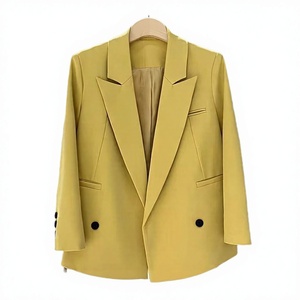 Nouvelle Collection 2024 : Élégante Robe Blazer Femme en Satin Imprimé Tissé, Col Tailleur, Manches Longues, Bouton Unique – Tendance Mode - Product Image 3