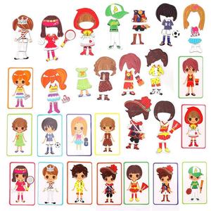 Magnetic Dress Up Puzzle Book 77 <span class=keywords><strong>PC</strong></span> Kids Imagination <span class=keywords><strong>Play</strong></span> Mix and Match Disfraz Juego de vestir con estuche de almacenamiento de viaje - Product Image 5