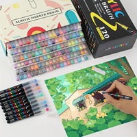 Surligneurs en acrylique professionnels pour l'art, le dessin et la peinture, stylos à pointe souple pour enfants, livres de coloriage, cadeau de Noël