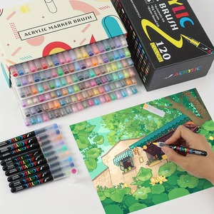 Acrylic tô điểm đánh dấu nghệ thuật chuyên nghiệp vẽ tranh bút tip mềm tô màu cho trẻ em màu cuốn sách món quà giáng sinh - Product Image 4