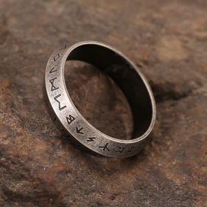 Norvège/Suède Kolovrat amulette Viking Pirate Viking anneaux corps bijoux hommes finition Antique acier inoxydable nordique Rune anneau - Product Image 4