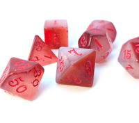 Dés de jeu de luxe en acrylique transparent moulé, bicolores, multiformes, à sept grains, flottants, multi-faces et multi-chiffres