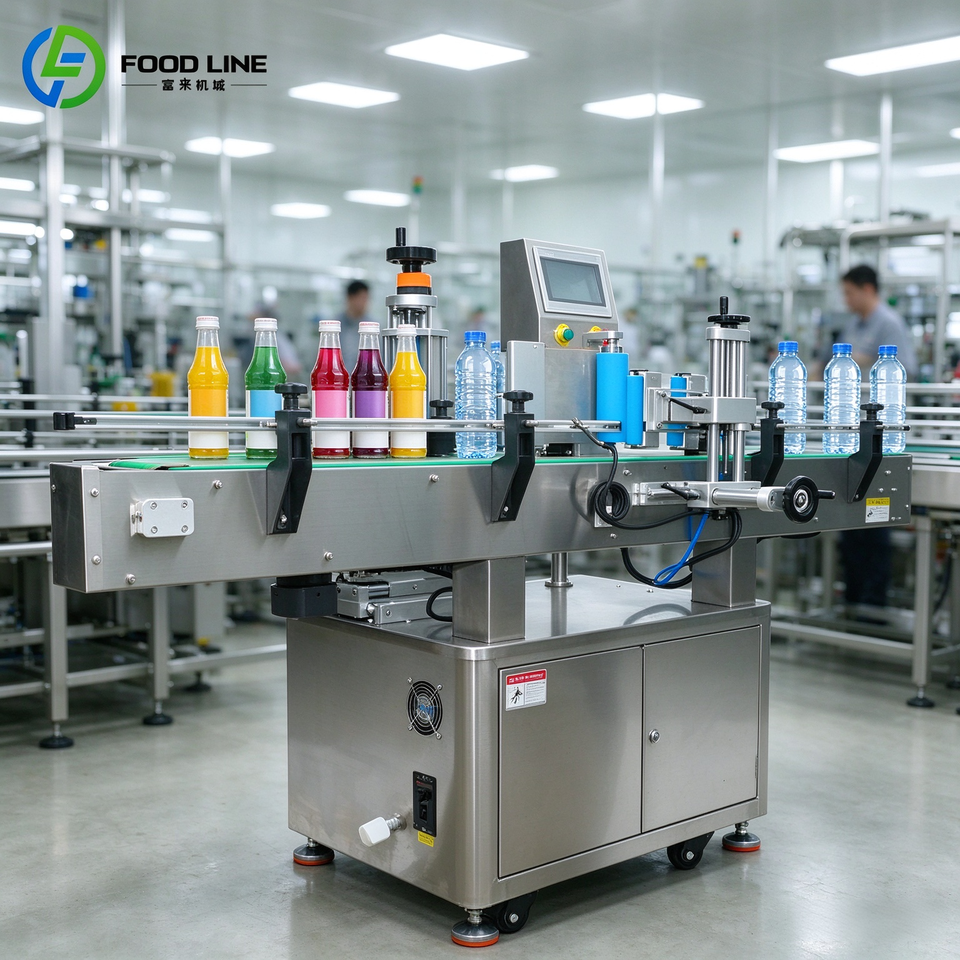 Sticker Machine Syrup Bottles Label Sticker Machine for Bottle Beer Bottle Label Remover Machine Flat ...