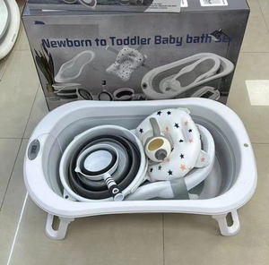 Bañera Plegable de Plástico para Bebés con Control de Temperatura, Bañera Ergonómica Plegable para Bebés - Product Image 4