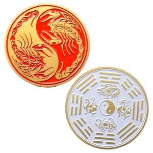 阴阳蝎子24k镀金纪念币奖章 - Product Image 1