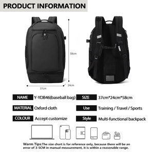 Bolsa de Béisbol Personalizada VIPOKO, Bolsa para Bate de Béisbol, Bolsa para Equipo de Béisbol, Bolsas de Viaje, <span class=keywords><strong>Mochila</strong></span> Personalizada para Béisbol - Product Image 5