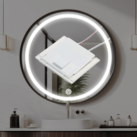 Variateur LED AC120-240V DC12V 2A 3A 24W 36W CCT Réglable Intelligent Anti-buée avec Capteur Tactile pour Miroir de Salle de Bain d'Hôtel