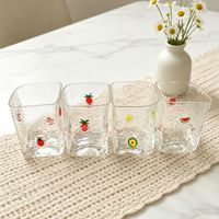 Gobelet à café en verre côtelé vertical de 450 ml, à paroi droite, pour jus, mousse, whisky, bière, vaisselle multi-usages