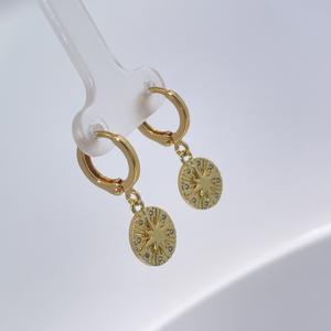TIanyu Gems Vintage <b>Fashion</b> Star-Shaped <b>Hoop</b> <b>Earrings</b> with Zircon Gold Plated Shooting Star Design for Women - Product Image 1