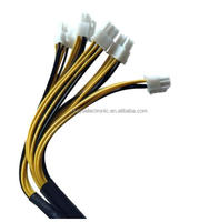 Nuevo 18AWG 30cm 6Pin 5 PCIE Cable de fuente de alimentación de un solo cabezal APW3 APW7 PSU Cable de extensión Interfaz SATA Cobre Uso de la computadora