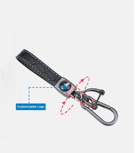 Customizable logo Car Styling Leather/Zinc Alloy Car Emblem <b>Key</b> <b>Ring</b> Keychain Sportage Car With Logo KeyRing - Product Image 1