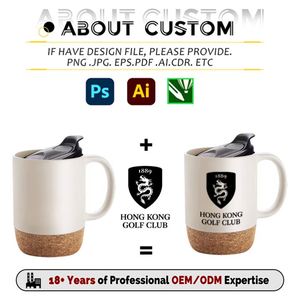 Wholesale Modern <b>Insulated</b> Reusable Cork Bottom Ceramic Mug Business Gift Camping Mugs and <b>Cups</b> Customized with Logo - Product Image 3
