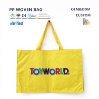 Sac fourre-tout durable laminé tissé en PP avec conception d'impression de logo personnalisé Matériau PP recyclé Utilisation publicitaire