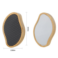 Râpe à pieds double face réutilisable avec logo personnalisé, éliminateur de callosités professionnel en plastique et verre