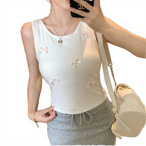 Slim Nautical Tank High Quality Fashion Breathable Cotton Ladies Padded <b>Bralette</b> Camisole Rib Knit Top <b>Halter</b> Girl Crop Front - Product Image 4