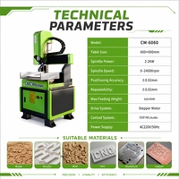 Routeur CNC 3 axes Chenmai 6060 600x600mm avec moteur de broche 2,2 kW et précision de positionnement répétitif de 0,05 mm